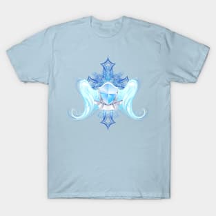 Angelic protection ( Silver Angel Shield with wings ) T-Shirt